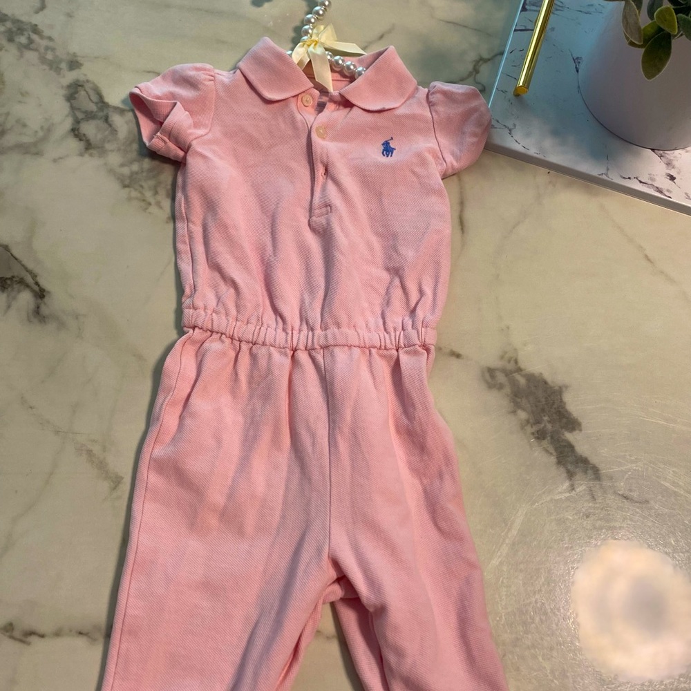 Infant Girls Polo Ralph Lauren Jumpsuit size 6M. Great Condition- Worn Once